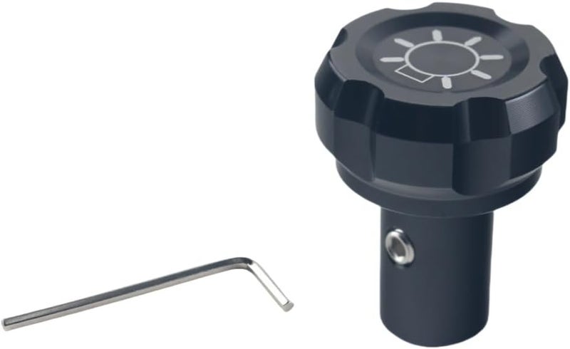 DEWHEL Headlight Switch Knob Compatible with Ford F150 F250 F350 1992-1997 F5TZ11661A F5ZZ11661A Aluminum Black - Image 1